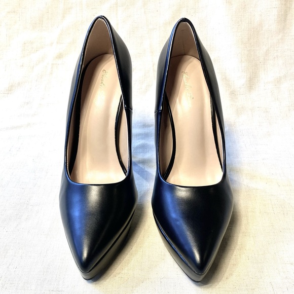 Elisabet Tang Black Leather Platform Stilettos - Picture 2 of 12